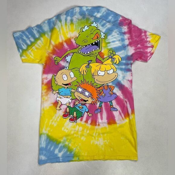 Rugrats All Over Print Graphic T-shirt Women Small Multicolor Tie Dye - Picture 3 of 6